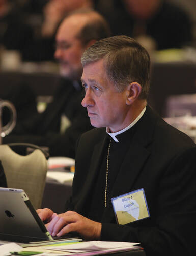 HIS KIND OF TOWN. Bishop Blase Cupich of Spokane, Wash. at a meeting of the U .S. Conference of Catholic Bishops in New Orleans in June 2014.