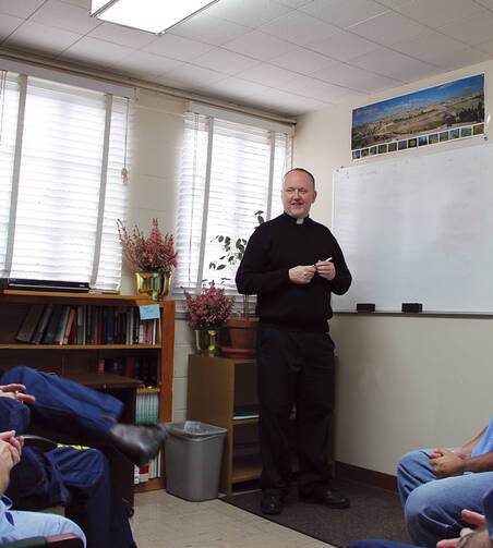 SAN QUENTIN COUNSELOR. George Williams, S.J., has worked 20 years with California inmates.