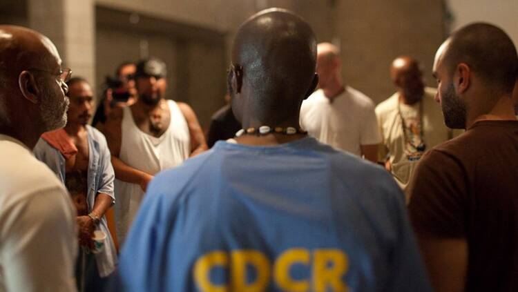 ‘The Work’ follows inmates in an intensive group therapy session at Folsom State Prison (image: IMDB)