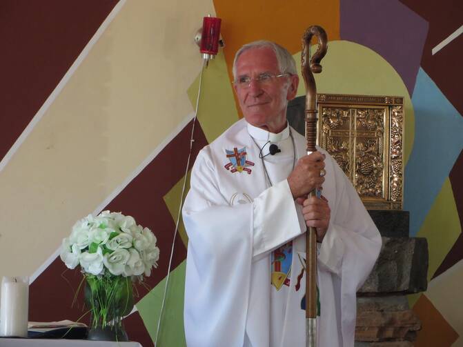 Bishop Kevin Dowling on the day of the celebration of his silver jubilee of episcopal ordination.