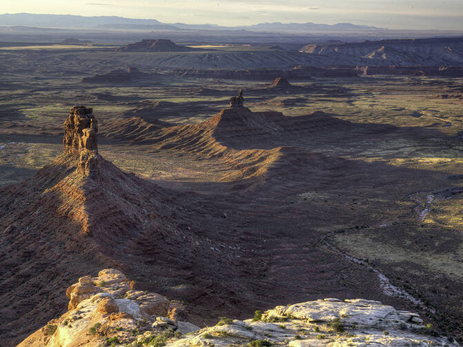 Aerial shot of the Valley of the Gods in Bears Ears National Monument. (Photo courtesy of Creative Commons/Bureau of Land Management)