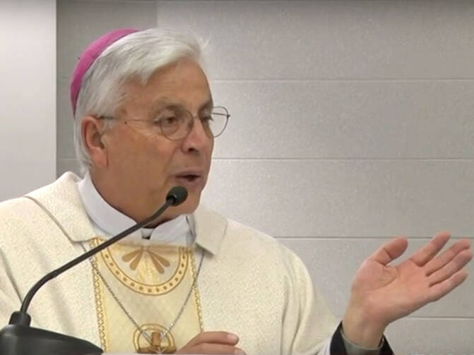 Bishop Gianfranco Todisco requested an early retirement, saying he wanted to return to missionary work. Screenshot from YouTube