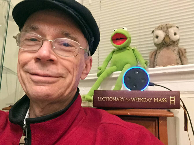 The Rev. Tom Reese with his Amazon Echo. Photo by Tom Reese/RNS. 