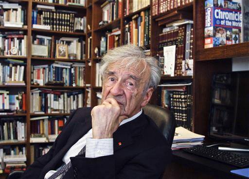  In this Sept. 12, 2012, photo Elie Wiesel is photographed in his office in New York. (AP Photo/Bebeto Matthews)