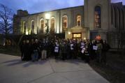 Demonstrating for 'Yes' in December (Photo: Faculty Forward Chicago)