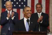 President Obama at last year's State of the Union address. He is not expected to announce an executive order against pettiness in tonight's speech. (CNS photo/Larry Downing, Reuters)