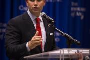 Republican presidential candidate Marco Rubio addresses The Catholic University of America in 2014. (CNS photo/Tyler Orsburn)