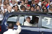 Pope Francis arrives for welcoming ceremony at presidential palace in Manila, Philippines Pope Francis arrives for a welcoming ceremony at the presidential palace in Manila, Philippines, Jan. 16. (CNS photo/Paul Haring) 