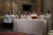 Pope Francis celebrates Mass at Pontifical North American College in Rome.