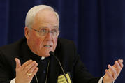 Bishop Richard J. Malone of Buffalo, N.Y., speaks during a news conference Nov. 16 during the 2015 fall general assembly of the U.S. Conference of Catholic Bishops in Baltimore. (CNS photo/Bob Roller) 