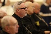 Bishop Christopher J. Coyne of Burlington, Vt., listens to a speaker Nov. 16 during the 2015 fall general assembly of the U.S. Conference of Catholic Bishops in Baltimore. (CNS photo/Bob Roller) 
