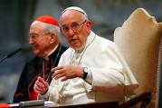 Pope Francis speaks during the opening of the Diocese of Rome's annual pastoral conference at the Basilica of St. John Lateran in Rome June 16. (CNS photo/Tony Gentile, Reuters)