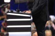 Msgr. Kieran Harrington, vicar of communications for the Diocese of Brooklyn, N.Y., delivers the invocation on July 18 during the first day of the 2016 Republican National Convention in Cleveland. (CNS photo/Tannen Maury, EPA)