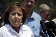 New Mexico Gov. Susana Martinez is seen in Los Alamos, N.M., in this 2011 file photo. New Mexico's Catholic bishops renounce her call to reinstate the death penalty. 
