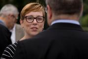 Tina Whittington, executive vice president of Students for Life of America, is seen in front of the U.S. Supreme Court in Washington Sept. 28. (CNS photo/Tyler Orsburn)