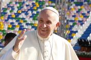 Peacekeeping Mission. Pope Francis greets the crowd before celebrating Mass at Mikheil Meskhi Stadium in Tbilisi, Georgia, on Oct. 1. (CNS photo/Paul Haring)