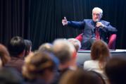 Film director Martin Scorsese speaks to an audience at the Catholic Media Conference in Quebec City on June 21 following a screening of his new movie "Silence." (CNS photo/Chaz Muth) 