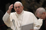 Pope Francis delivers his blessing