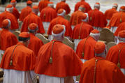 Cardinals attend the Good Friday service led by Pope Francis in St. Peter's Basilica at the Vatican, March 30, 2018. (CNS photo/Paul Haring) 