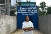 Sister Diana Munoz Alba, a human rights lawyer and member of the Franciscan Missionaries of Mary, poses for a photo outside Casa Betania Santa Martha June 29, 2019, in Salto de Agua, Mexico. (CNS photo/David Agren)