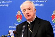 Bishop Michael J. Bransfield of Wheeling-Charleston, W.Va., is seen in this 2012 file photo. On July 19 the Vatican announced disciplinary measures for the bishop, who retired in 2018 amid allegations of sexual misconduct and financial improprieties.