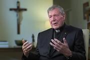 Cardinal George Pell is pictured in a screen grab during an interview that aired April 14 on Sky News Australia. (CNS screen grab)