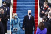 President-elect Joe Biden and his wife Jill Biden are seen at the U.S. Capitol in Washington Jan 20, 2021, before his inauguration as the 46th president of the United States. (CNS photo/Jim Bourg, Reuters)