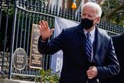 President Joe Biden leaves Holy Trinity Catholic Church in Washington after Mass Jan. 24, 2021. (CNS photo/Erin Scott, Reuters)