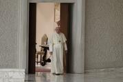 Pope Francis arrives for his general audience in the Paul VI hall at the Vatican Aug. 25, 2021. (CNS photo/Paul Haring)