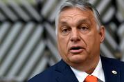 Hungarian Prime Minister Viktor Orbán addresses the media as he arrives on the first day of the European Union summit in Brussels, Belgium, June 24, 2021. Pope Francis is scheduled to meet with Orbán Sept. 12 after celebrating the final Mass of the International Eucharistic Congress. (CNS photo/John Thys, Reuters pool)