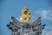 our lady of czestochowa in poland with gold and black