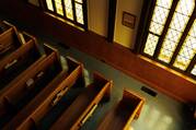 Pews in a Catholic Church.