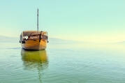 A boat on the Sea of Galilee