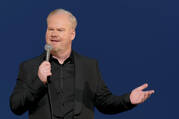 Jim Gaffigan delivering a standup routine