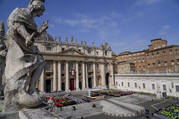 a wide shot of st peters square