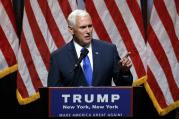 Indiana Gov. Mike Pence addresses a July 16, 2016 news conference in New York where he was introduced as the vice presidential running mate of Republican U.S. presidential candidate Donald Trump (CNS photo/Carlo Allegri, Reuters).