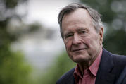 Former President George H.W. Bush arrives on the South Lawn of White House in Washington in May 2008. Bush died at the age of 94 on Friday, Nov. 30, 2018, about eight months after the death of his wife, Barbara Bush. (AP Photo/Lawrence Jackson, File)