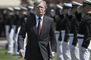 National Security Adviser John Bolton, seen here at the commencement for the United States Coast Guard Academy in New London, Conn., on May 22, has been a proponent of putting “maximum pressure” on Iran. (AP Photo/Jessica Hill)