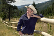 Author James Lee Burke stands in Lolo, Mont., July 7, 2005.(AP Photo/The Missoulian, Linda Thompson)