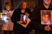 Supporter of S.N.A.P., Survivors Network of those Abused by Priests, walk in memory of alleged abuse victim outside the Nov 12 assembly of the United States Conference of Catholic Bishops in Baltimore. (CNS photo/Kevin J. Parks, Catholic Review) 