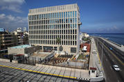 The U.S. Embassy in Havana (CNS photo/Alejandro Ernesto, EPA)