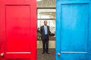 Housing and Urban Development Secretary Ben Carson inspects the federal department’s Fair Housing Door Exhibit marking the 50th anniversary of the Fair Housing Act. (U.S. Dept. of Housing and Urban Development, via Wikimedia Commons)