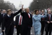 President Donald J. Trump walks in his inauguration parade on Jan. 20 (AP Photo/Evan Vucci, File).