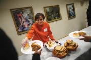 TABLE FELLOWSHIP. A free dinner provided by Catholic Charities in Chicago. 