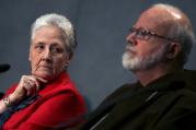 Marie Collins of Ireland with Cardinal Sean O'Malley