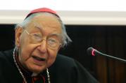 Cardinal Georges Cottier. O.P., speaks in Rome in March 2009 at an international conference marking the 150th anniversary of the publication of Charles Darwin's "Origin of Species."