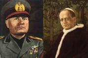 Benito Mussolini and Pope Piux XI