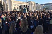 IFTJ 2016 participants gather for a day of advocacy in Washington, DC. Source: Ignatian Solidarity Network, https://twitter.com/IGsolidarityNET