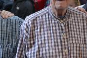 Daniel Berrigan at Occupy Wall Street in Zuccotti Park on October 5, 2011.