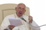 Pope Francis speaks during his general audience in St. Peter's Square at the Vatican June 10. (CNS photo/Paul Haring) 